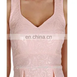 Wholesale Women Clothing Pink and Gold Skater Dress for Girls thumbnail-3