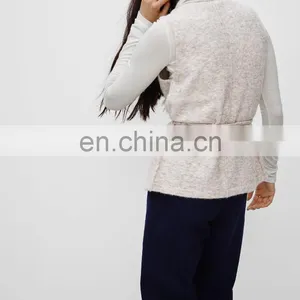 2015 Winter Italian Design Belt Raw Fringe Custom Tibet Sheep Fur Vest (NT6796) thumbnail-5