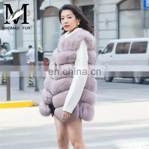 2016 Top Fashion Winter Warm Vest Wholesale Custom Real Fur Vest Fox Fur thumbnail-1