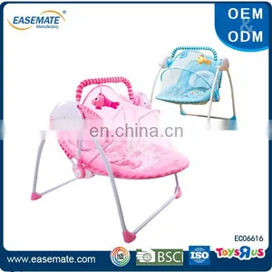 Baby Plush Musical Rocking Chair Baby Rocker With Mosquito Net thumbnail-1