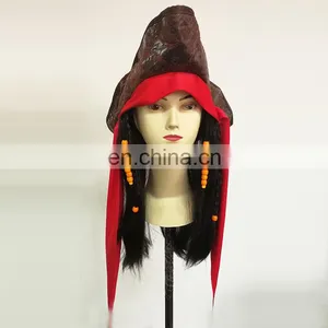 Halloween Cosplay Accessories Pirates of the Caribbean Wig With Hat thumbnail-1