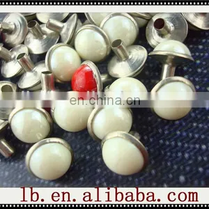 Hotsale Wholesale Silver,gold,yellow Fashion 10mm Decorative Fashion Round Leather Crystal Brass Diamond Rivet Pearl for Shoes thumbnail-1