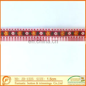 Colorful 1.5cm of Width Nice Embroidered Fashion Braid for Clothes thumbnail-1
