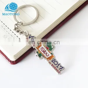 China Factory Custom Make Your Own Logo Decorative Thin Metal Key Chain thumbnail-4