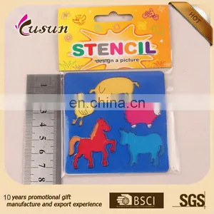 Funny and Plastic Novetly Promotion Cartoon Animal Stencil Ruler for Kids thumbnail-2