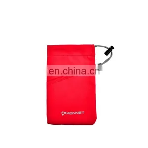 Plastic Clip Single Drawstring Smartphone Microfiber Pouch thumbnail-1