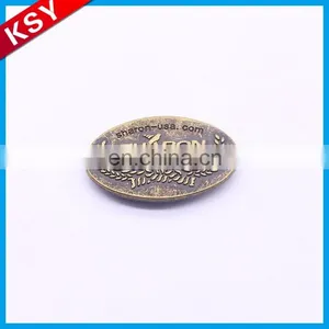 New Product Large Supply Designer Brand Name Metal Sewing Label Tags For Clothing thumbnail-4