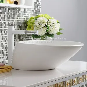 2018 Bathroom Latest Ceramic Luxury Good New White Color Hot Sale Wash Hand Deep Basin thumbnail-4