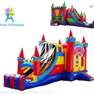 4 in 1 Royal Bouncy Castle With Slide, Castle Inflatable Combo, Inflatable Jumping Castle for Sale thumbnail-1