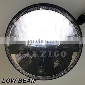 Made in Guangzhou IP68 IP6K9K 30w Round 7 Inch LED Headlamp With High Beam Low Beam for Jeep Wrangler for Land Rover Defender thumbnail-5