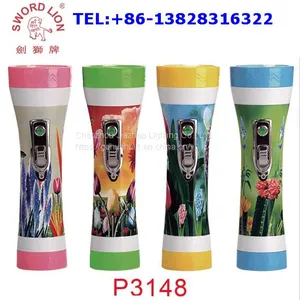 New Model SWORD LION Brand Plastic Led Flashlight Torch Light 2*D Battery Power Supply thumbnail-1