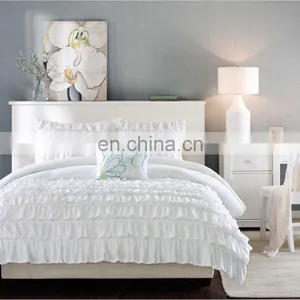 Super Soft Microfiber Ruffled Comforter Bed Set For Hotel and Home thumbnail-6