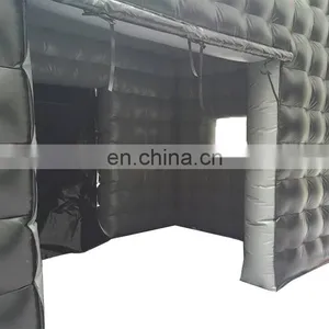 Commercial Black Portable Inflatable Tube Kiosk Blow up Booth Inflatable Cube Party Tent thumbnail-6