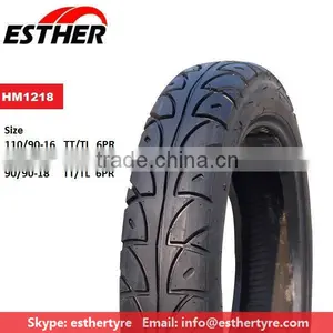 Esther Brand HM1218 Motorcycle Tyre 110/90-16 Tube/ Tubeless 6PR thumbnail-1