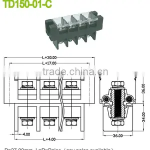 Perforation Terminal Connector Screw Barrier Connector Strip thumbnail-2