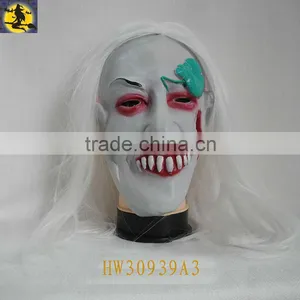 Halloween Latex Mask/Latex Party Mask With Hair thumbnail-1