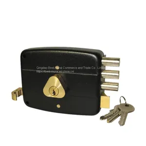Free Sample Middle East Black Color 540 120mm 140mm Rim Lock Brass Cylinder Rim Door Lock thumbnail-2