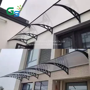 Strong Plastic Bracket UV-protective Polycarbonate Hollow Sheet Window Awning in Factory Price thumbnail-4