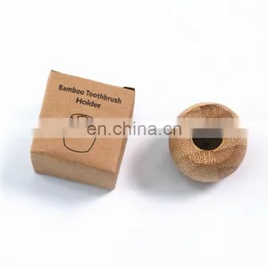 BPA Free Custom Logo 100% Organic Toothbrush Display Stand Bamboo Toothbrush Holder thumbnail-5
