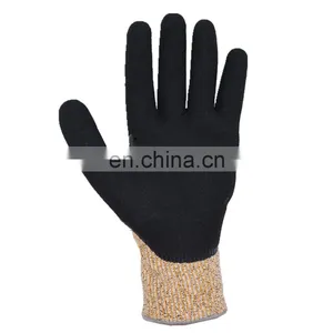 High Quality Level 5 HPPE Liner PU Coated Cut Resistant Protection Hand Gloves for Work thumbnail-3