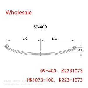 KENWORTH Rear Leaf Springs 59-400，K2231073，HK1073-100, K223-1073 Wholesale thumbnail-2