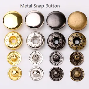 Spring Snap Button Four Parts Snap Buttons for Clothing Nickel Free & Lead Free thumbnail-1