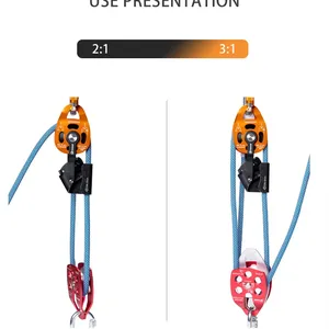 Outdoor Mountaineering Pulley Rock Climbing Pulley Liftting Pulley High-altitude Work Rescue Equipment Heavy Object Upward Hoist Pulley thumbnail-2