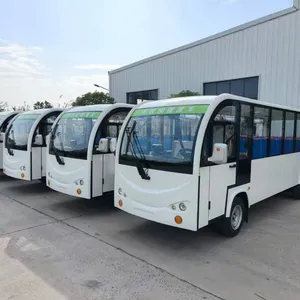 School-style Electric Shuttle Bus - One of the Electric Sightseeing Buses - 14-seater Enclosed Campus Shuttle Bus With Door Rings and Circular Seats for Sightseeing thumbnail-2