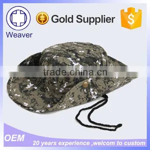 Custom Blue Camo Fishing Hats For Men / Wholesale Bucket Hat With String thumbnail-2