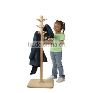 Clothes Wooden Rack for Kids Cloth Dry Rack Clothes Dry Hanger thumbnail-3
