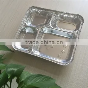 Large Size Compartment Aluminum Foil Tray Large Aluminum Foil Tray thumbnail-3
