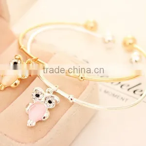 Personalized Owl Pendant Bracelet.wish Bracelet thumbnail-5