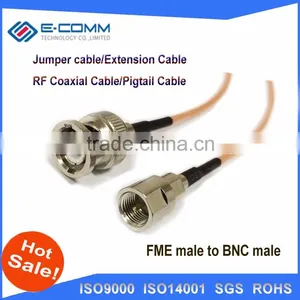 Hot Sale!!New BNC Male Plug Right Angle Connector Switch FME Male Plug Connector RG178 Cable 15CM 6" Adapter thumbnail-1