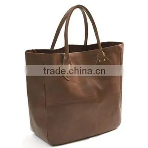 2016 Promotional Fashionable Wholesale Custom Printed Factory Direct PU Leather Tote Bags thumbnail-1