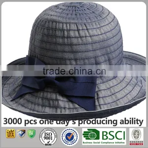 Summer Stitching Sun Hat China Wholesale Custom Floppy Lady Hat thumbnail-6
