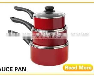 16 cm Aluminum Red Non-stick Ceramic Saucepan With Bakelite Handle Milk Pot Kitchenwares With Lid thumbnail-1