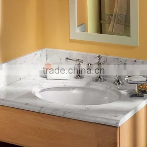 Italy White Cararra Vanity Tops thumbnail-4