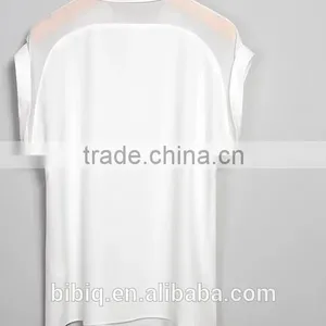 2015 Fashion Design White Loose Cardigan Women Chiffon Shirt thumbnail-5