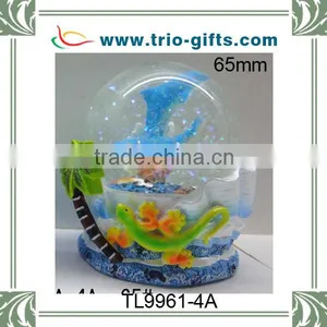 Resin Dolphin and Lizard Waterball 65mm thumbnail-1