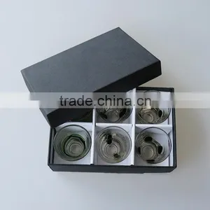 Open Wide Mouth Leadfree Crystal Whisky Glass Green Lines on Body With Gift Box High Quality Quality Choice thumbnail-1