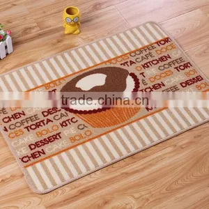 The New Design Coffee Cooking Theme Loop Pile Polyester Printing 40*60cm Kitchen Door Floor Mat Rug Carpet thumbnail-4