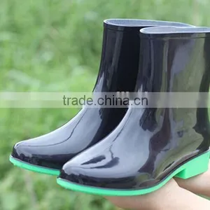 2015 New Style Garden Rubber PVC Cheap Clear Women Raining Boots thumbnail-1
