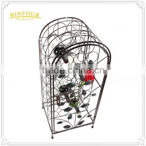 Customized Floor Standing Display Rack Metal Wine Rack Cabinets thumbnail-5