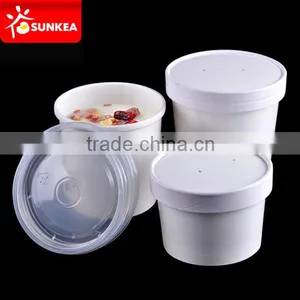 Company Logo Branded 260cc and 390cc Paper Soup Bowl With Lid and Cap thumbnail-3