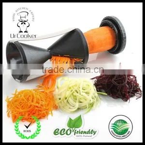 Green Black Stainless Steel Spirelli Spiral Slicer Spiral Vegetable Slicer as Seen on TV thumbnail-1
