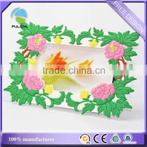 Custom Girls Flowers Decoration Rubber Desk Photo Frame thumbnail-3
