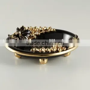 Black Real Gold Grape Antique Ceramic Tissue Box Cover for Home Decoration thumbnail-6