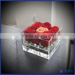 Manufacturer Supplier Acrylic Rose Storage Box / Hot Sale Acrylic Flower Display Case thumbnail-1
