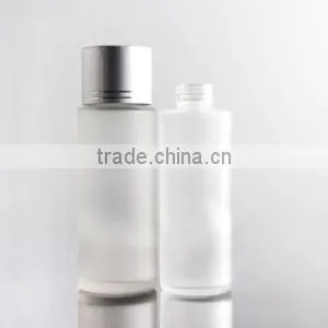 Round Glass Lotion Bottle With Silver Cap thumbnail-2