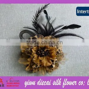 Leopard Spots Feather Flower Silk Flower Head Flower thumbnail-1